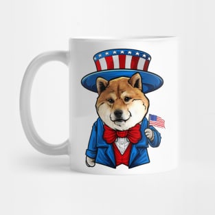 Fourth of July Shiba Inu Mug